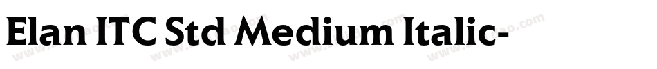 Elan ITC Std Medium Italic字体转换